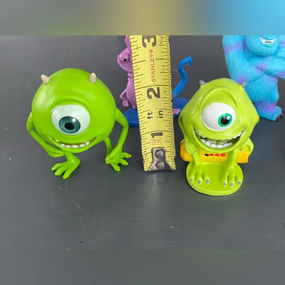 Lot 5 Vintage Monsters Inc Toy Figures Mike Randall Raz Playset Cake Toppers